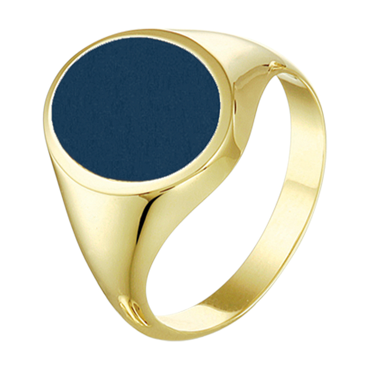 Stijlvolle geelgouden zegelring uitgevoerd met een lagensteen. Combineer deze ring met bijpassende sieraden uit onze collectie. De ring geeft je look direct een chique uitstraling.
