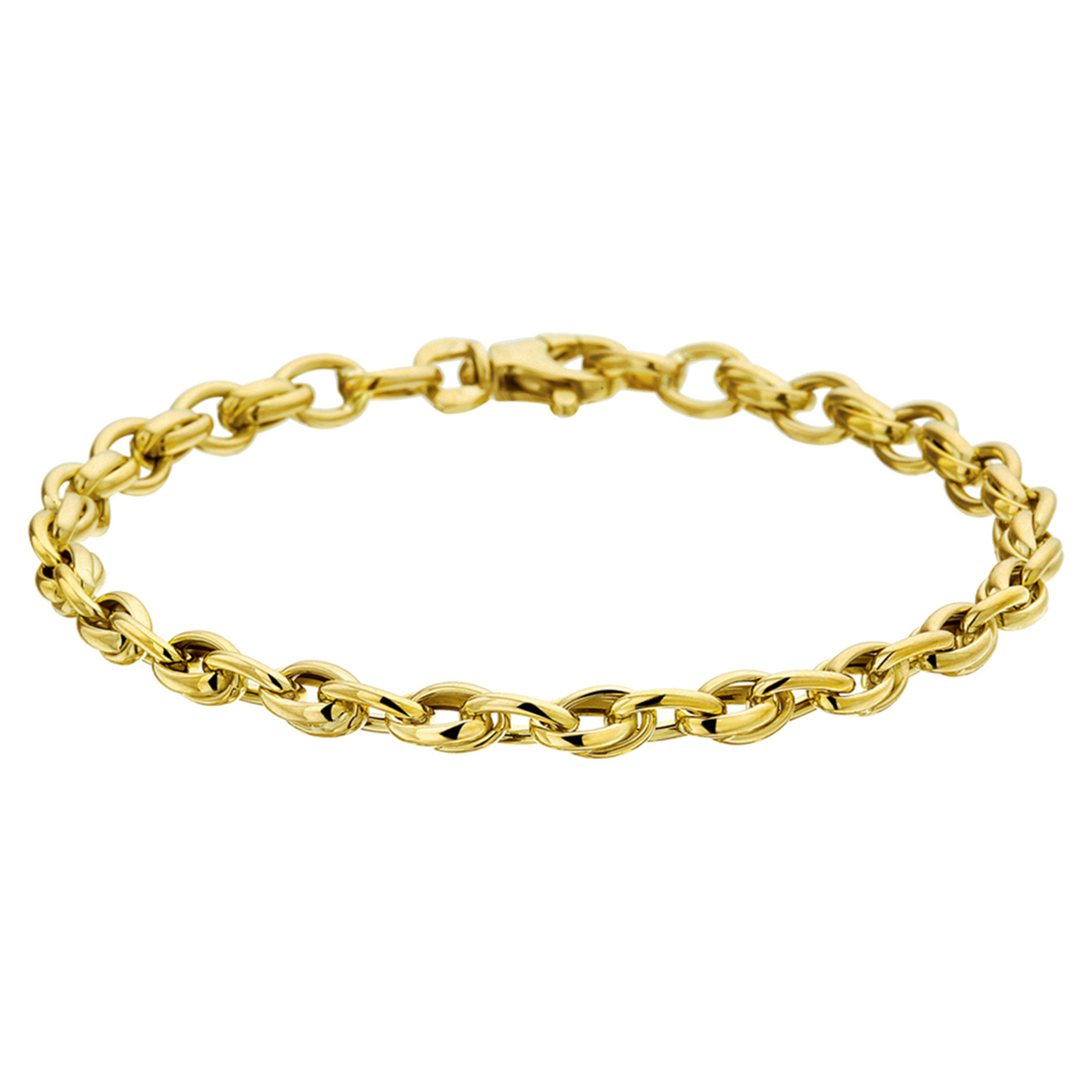 14k geelgouden armband 5,0 mm 19 cm