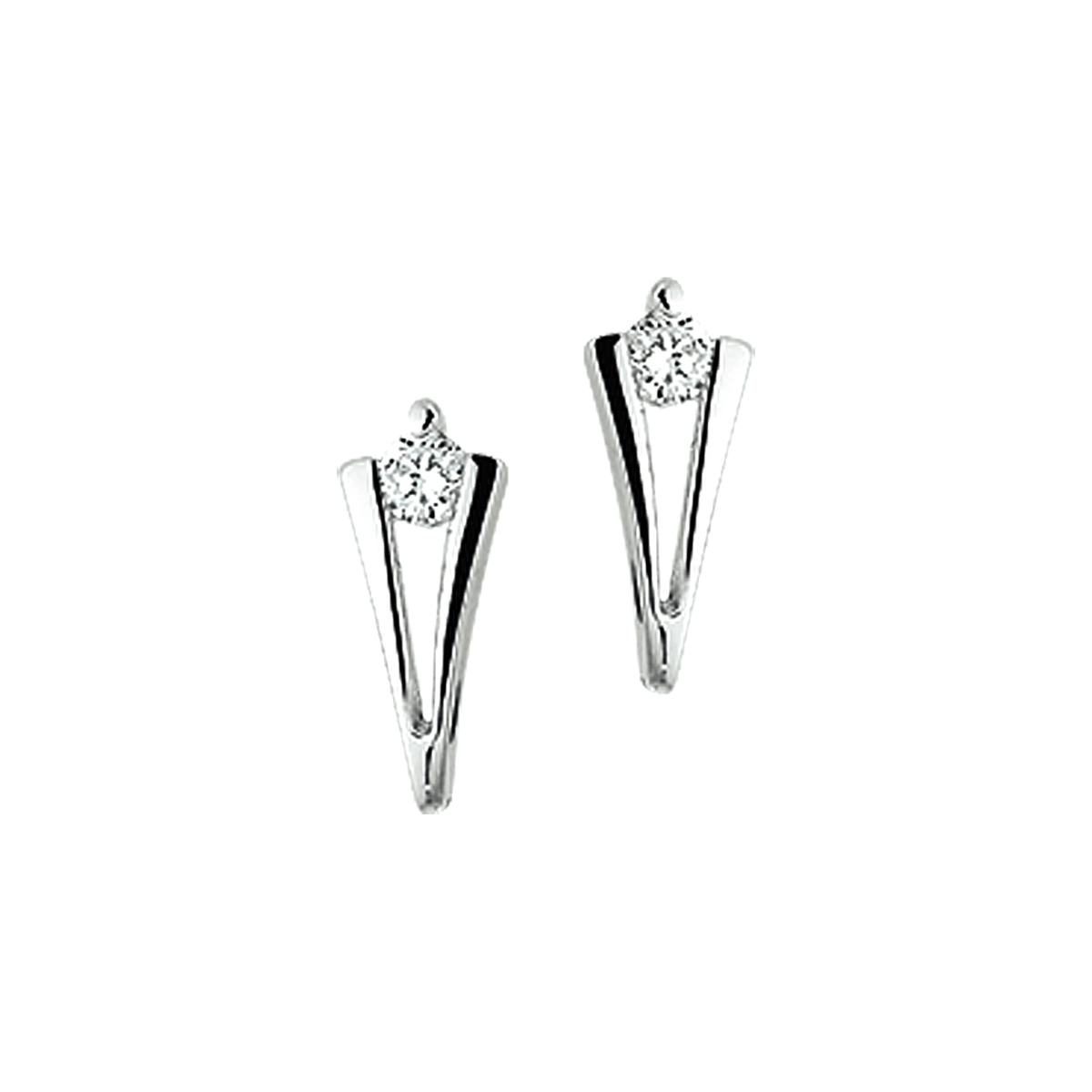 Wit gouden oorstekers met zirconia. Deze sieraden zijn gemaakt van goud en hebben een sierbreedte van 4,5 mm. Perfect voor dagelijks gebruik of speciale gelegenheden.