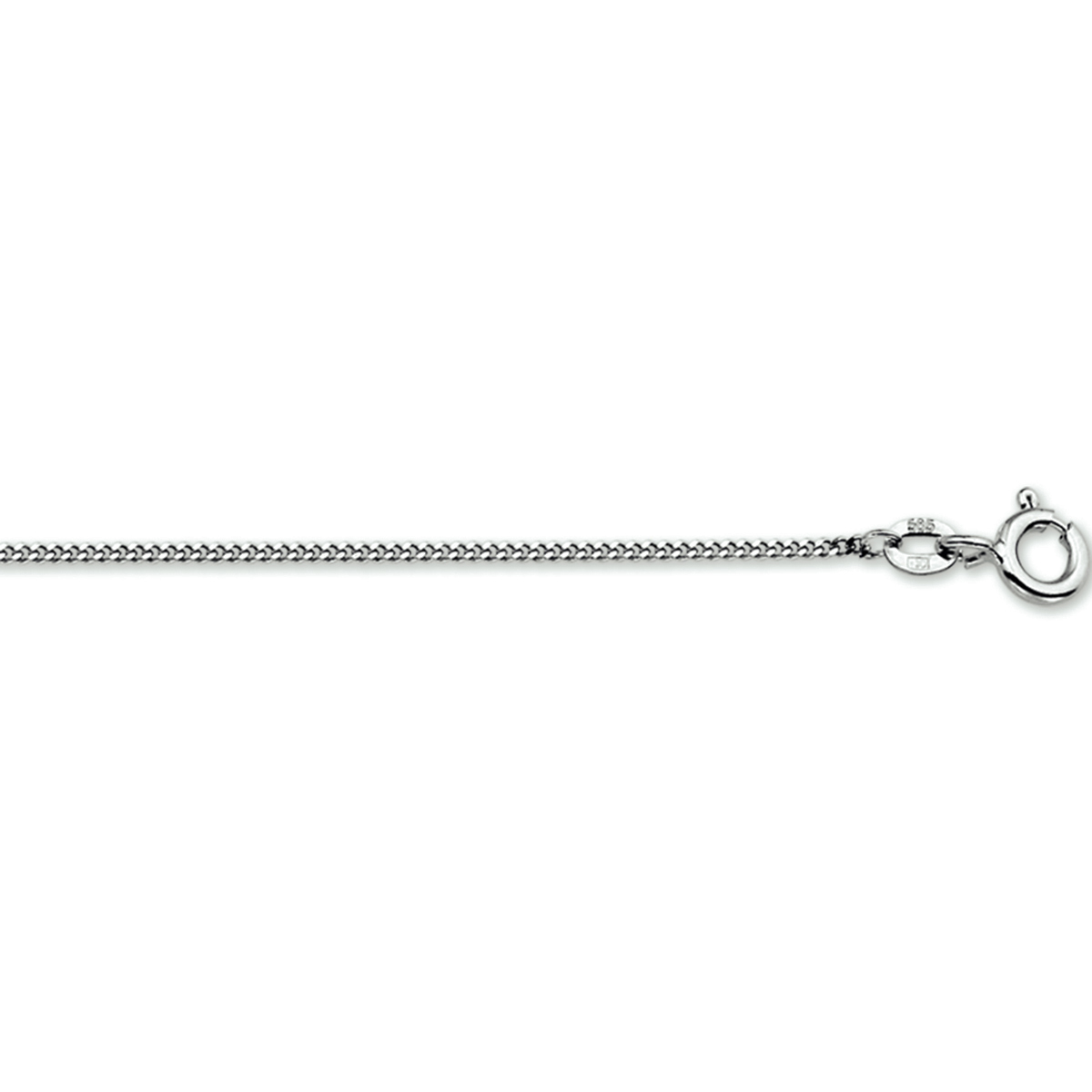 witgoud gourmet collier, 42 cm.  1.8gram