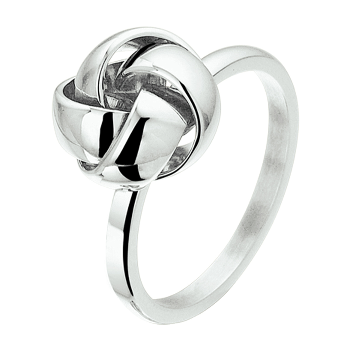 Stalen ring uitgevoerd met een knoop van 11.5mm.