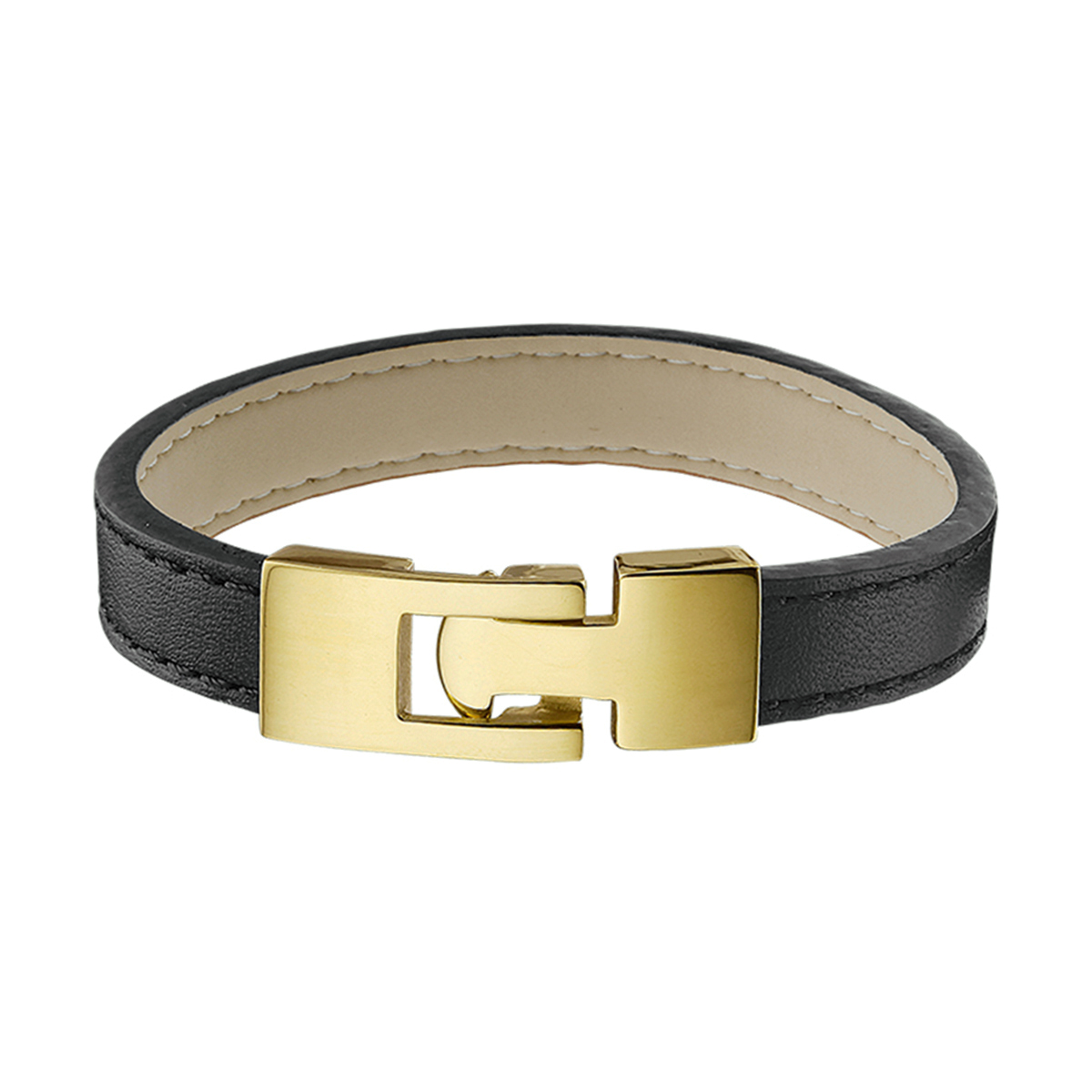 Stalen armband met een draaglengte van 18.5cm.