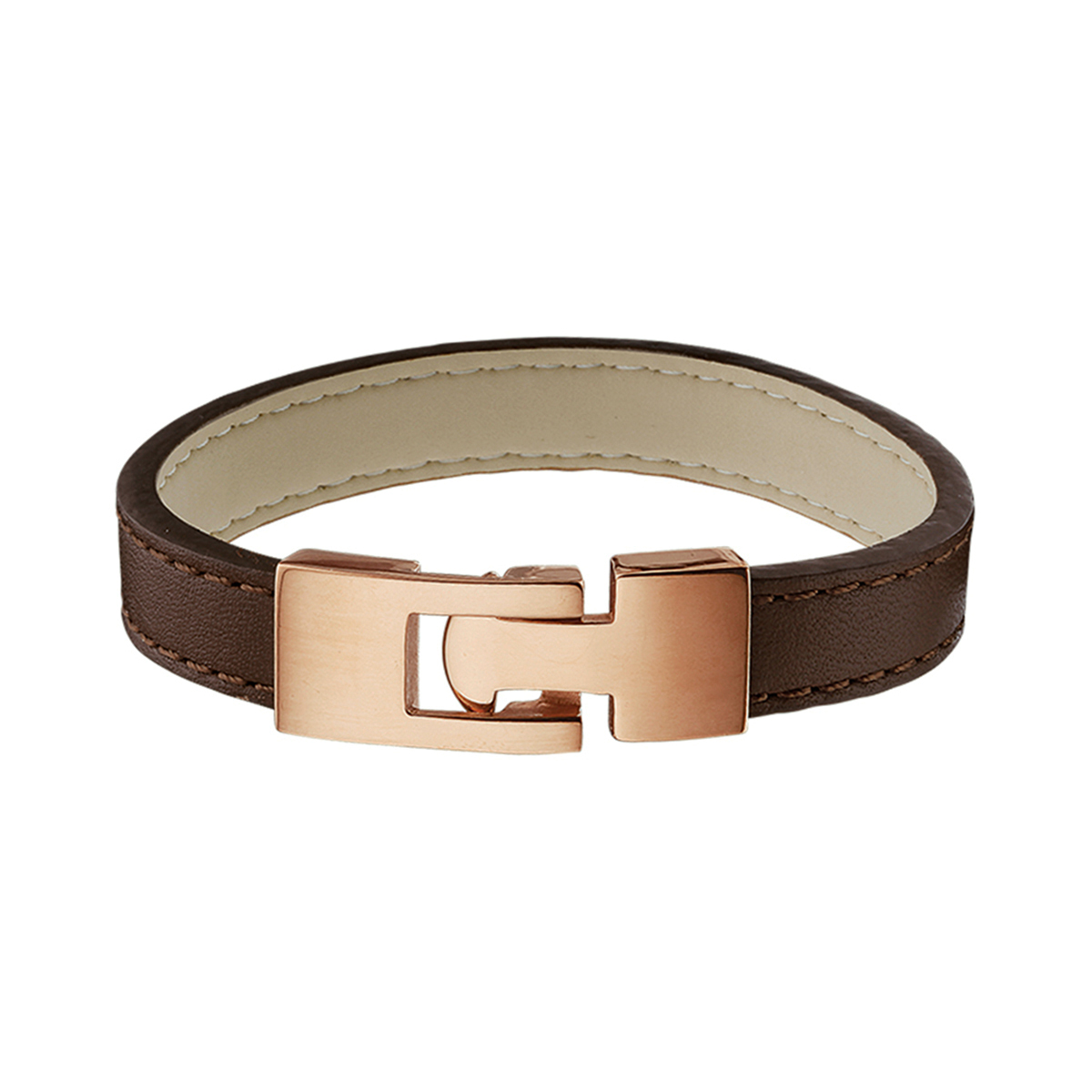 Stalen armband met een draaglengte van 18.5cm.