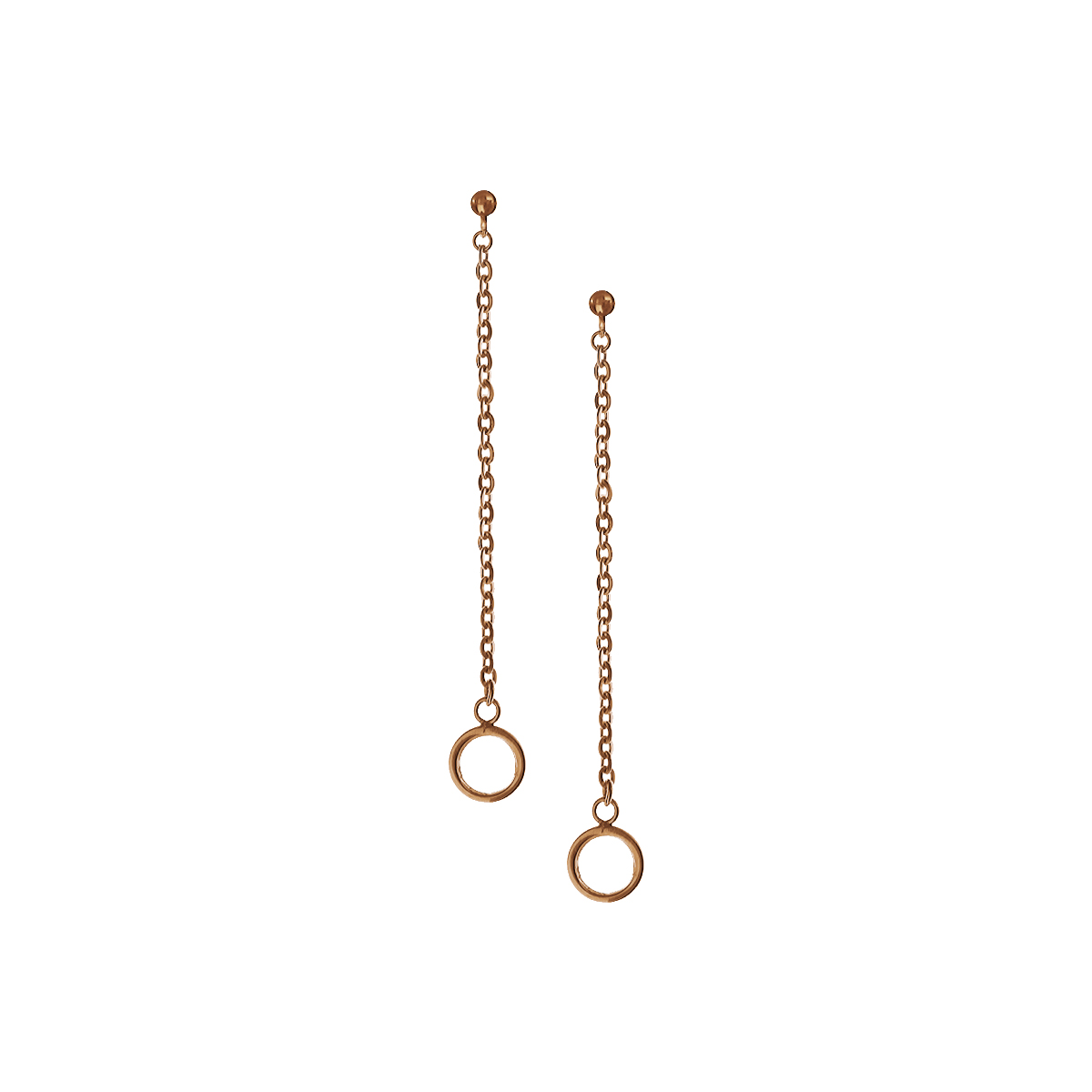 Stalen oorhangers met een totale hoogte van 6cm.