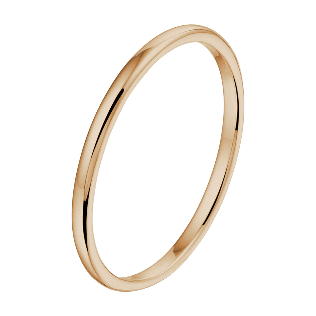 14k Rosegouden aanschuifring. De ring heeft een breedte van 1.5mm.