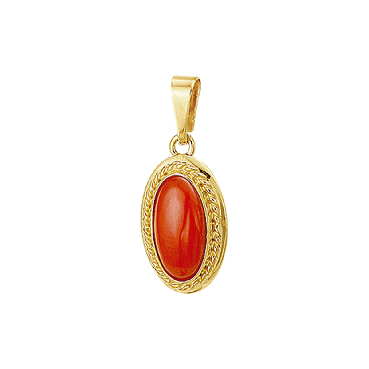 hanger koraal 14K geelgoud