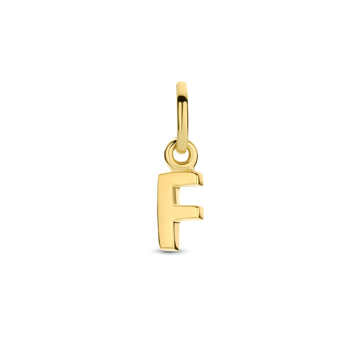 Geelgoud op 925 zilveren hanger uitgevoerd in een letter. Geen garantie op plating.