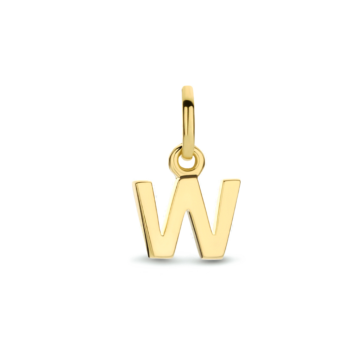 Geelgoud op 925 zilveren hanger uitgevoerd in een letter. Geen garantie op plating.