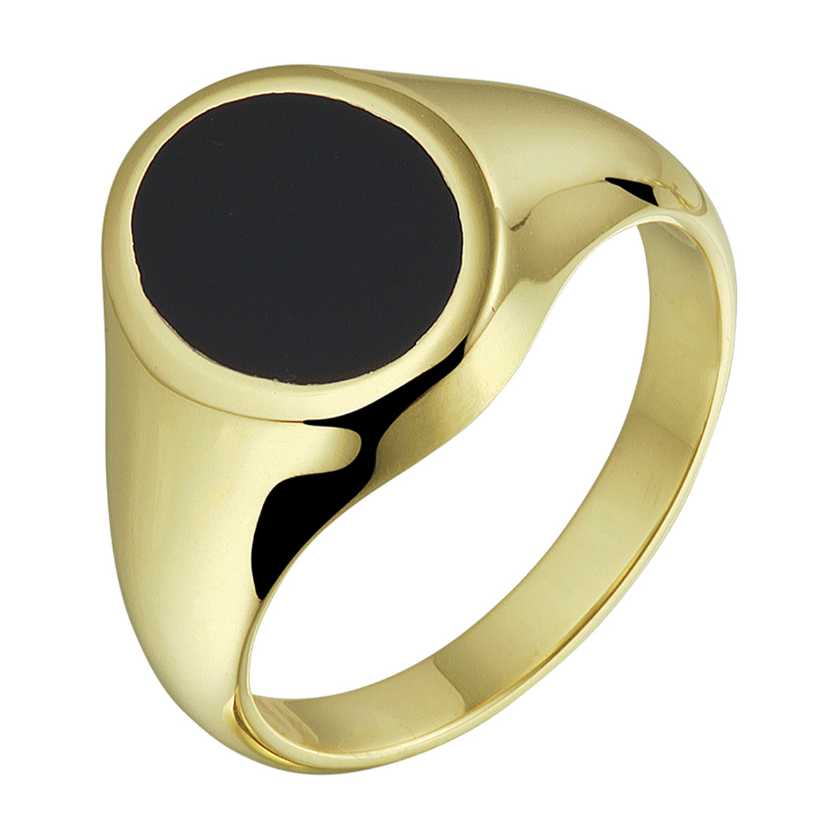 Stijlvolle geelgouden zegelring uitgevoerd met een onyx steen. Glam up your outfit! Combineer deze ring met bijpassende sieraden uit onze collectie. De ring geeft je look direct een chique uitstraling.
Maat 20