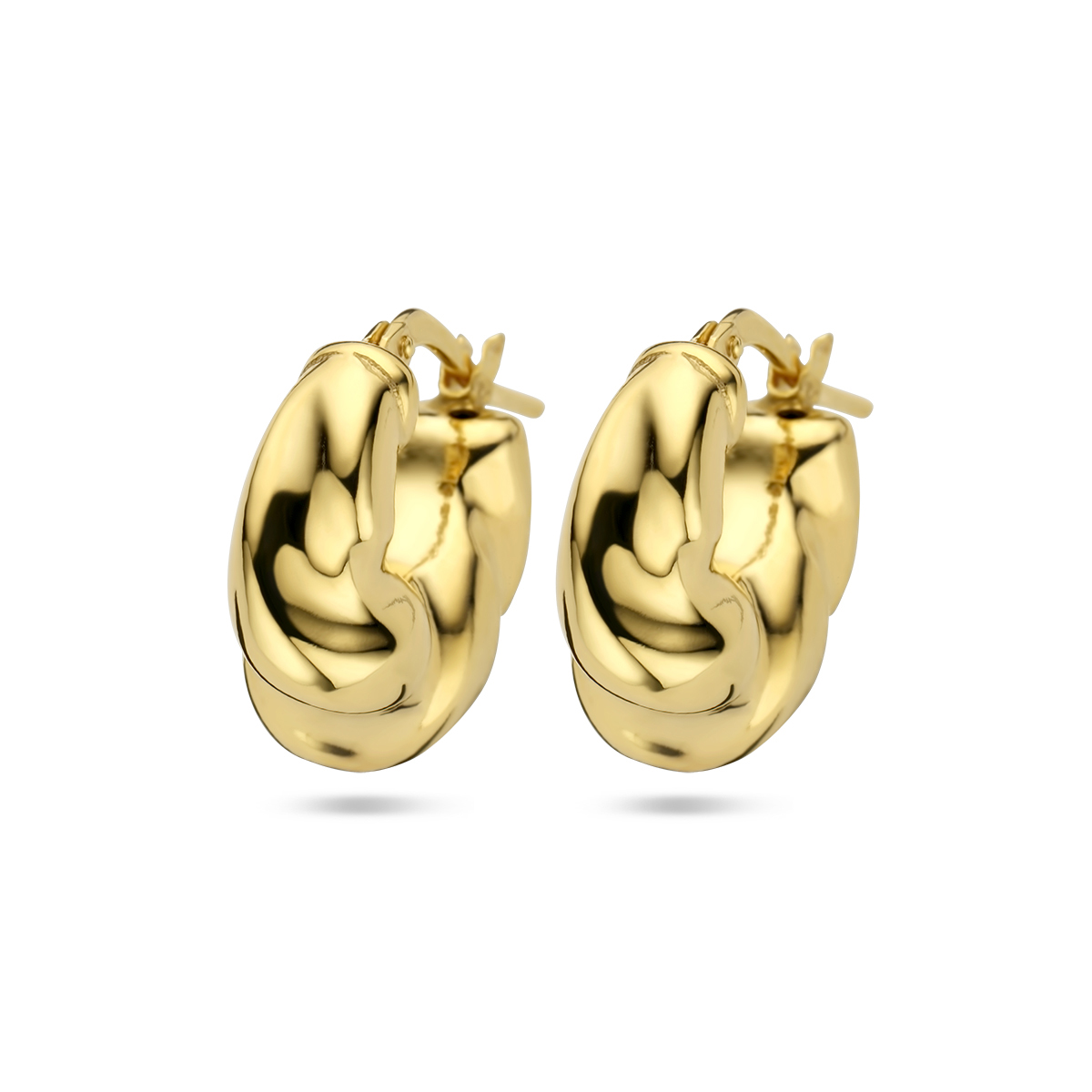 Zilver vergulde oorringen