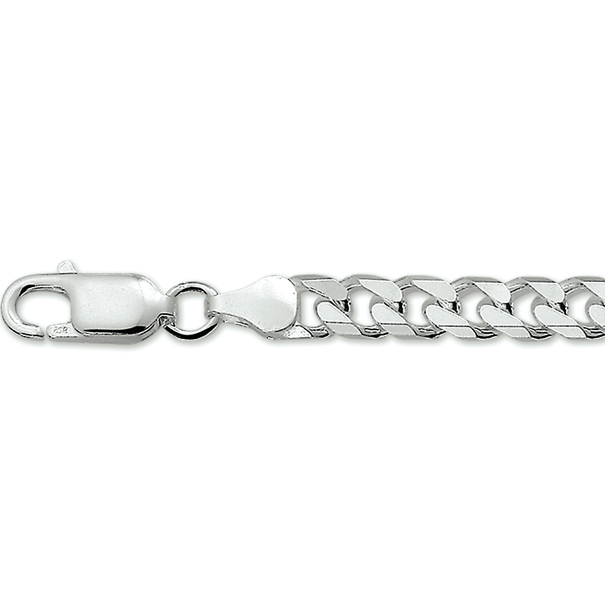 geslepen gourmette schakel. De schakelbreedte is 6.0mm.