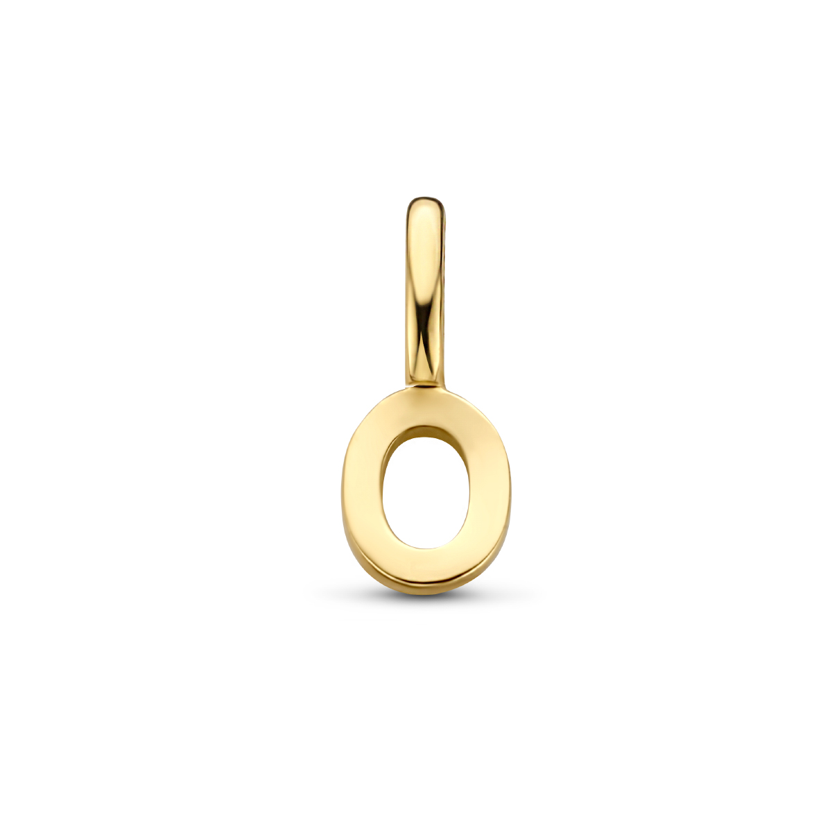 14k Geelgouden hanger in de vorm van een letter.