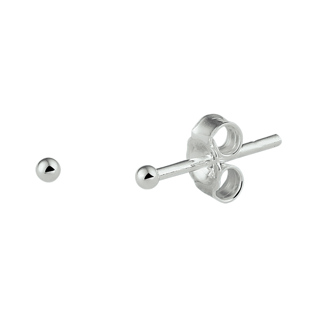 zilveren oorknopjes 2mm bol