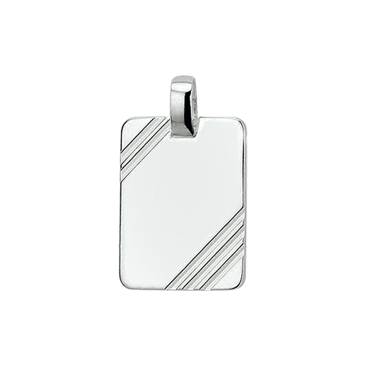 zilveren graveer plaat hanger