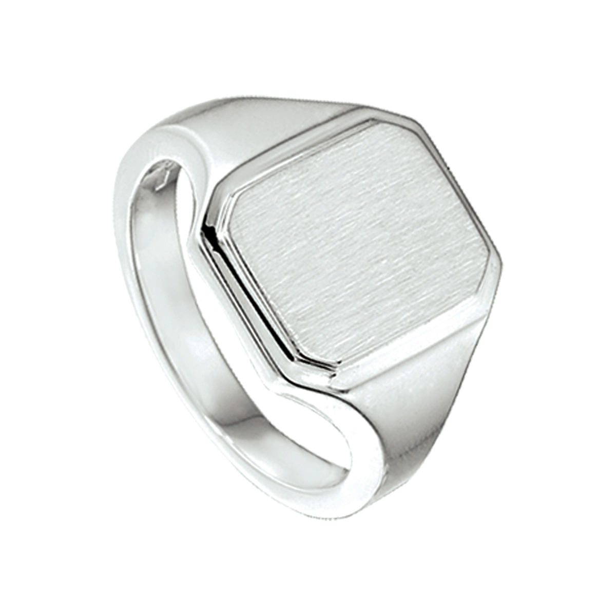 Zilveren  graveerring poli/mat 