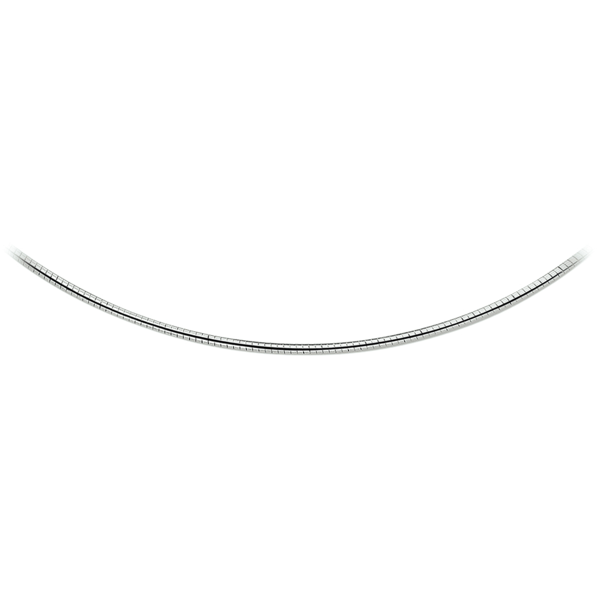 Beschrijving: Gerhodineerd zilveren omega collier. 
Doelgroep: dames
Breedte: 1.75 mm
Langste lengte: 50 cm