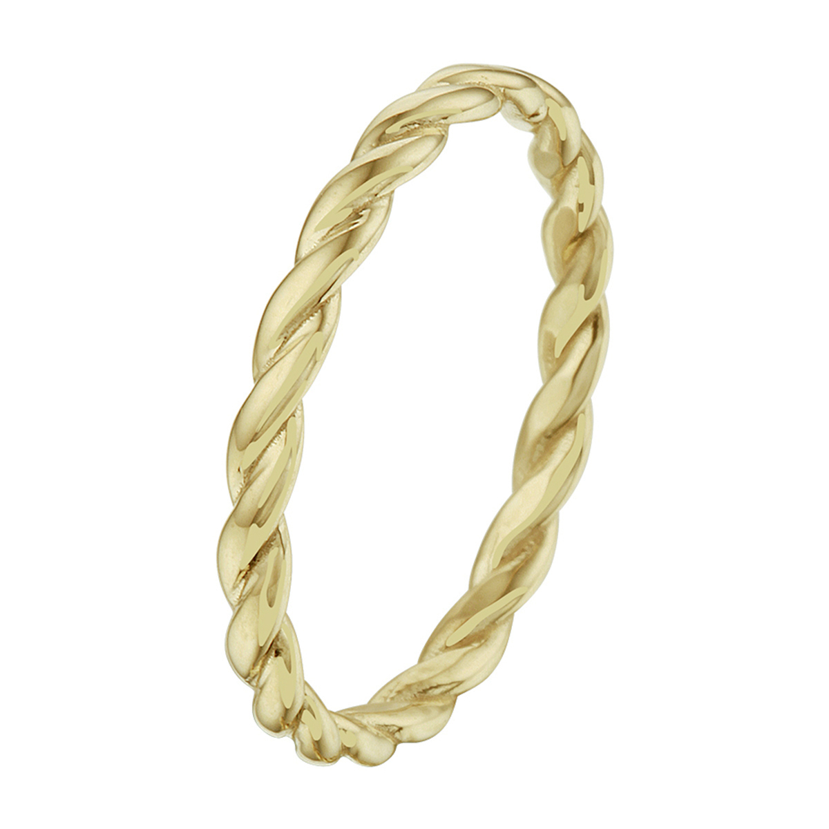 14k Geelgouden aanschuifring. De ring heeft een breedte van 2mm.