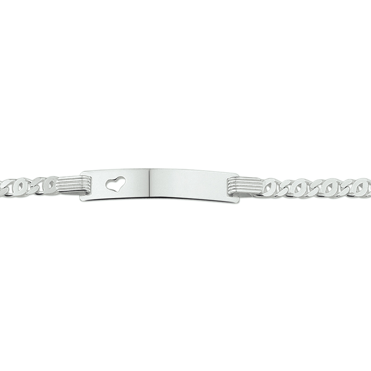 zilveren plaatarmband 16-18cm