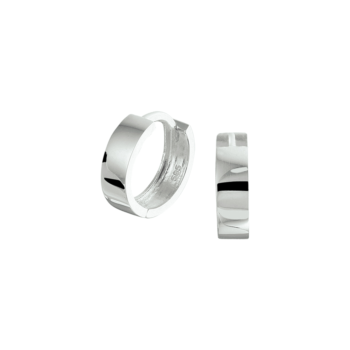 Klassieke 14k witgouden oorringen met scharnier, met een afmeting van 10x3mm uitgevoerd met een stevige scharnier sluiting. Door het simplistische design zijn deze oorringen perfect te combineren met andere sieraden uit onze collectie of vanuit je eigen sieraden stash.