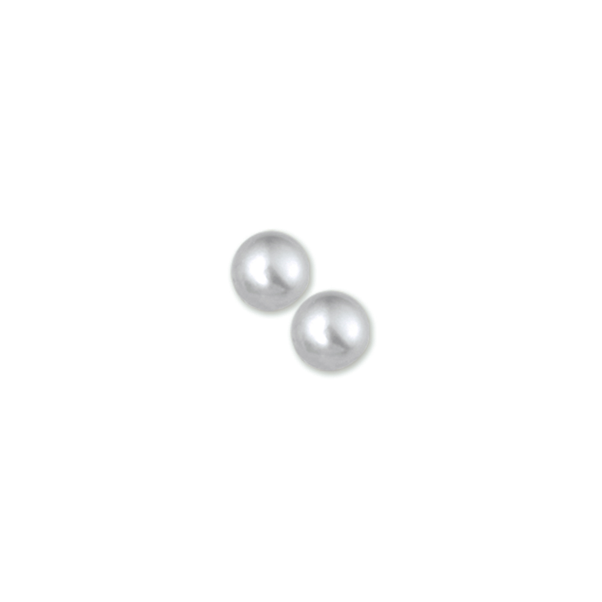 Zilveren oorknoppen parel 8mm