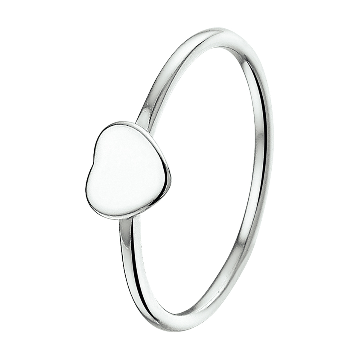Schattig gerhordineerd zilveren ring met een hart van 6x6mm. De ring is te combineren met bijpassende sieraden uit onze collectie.