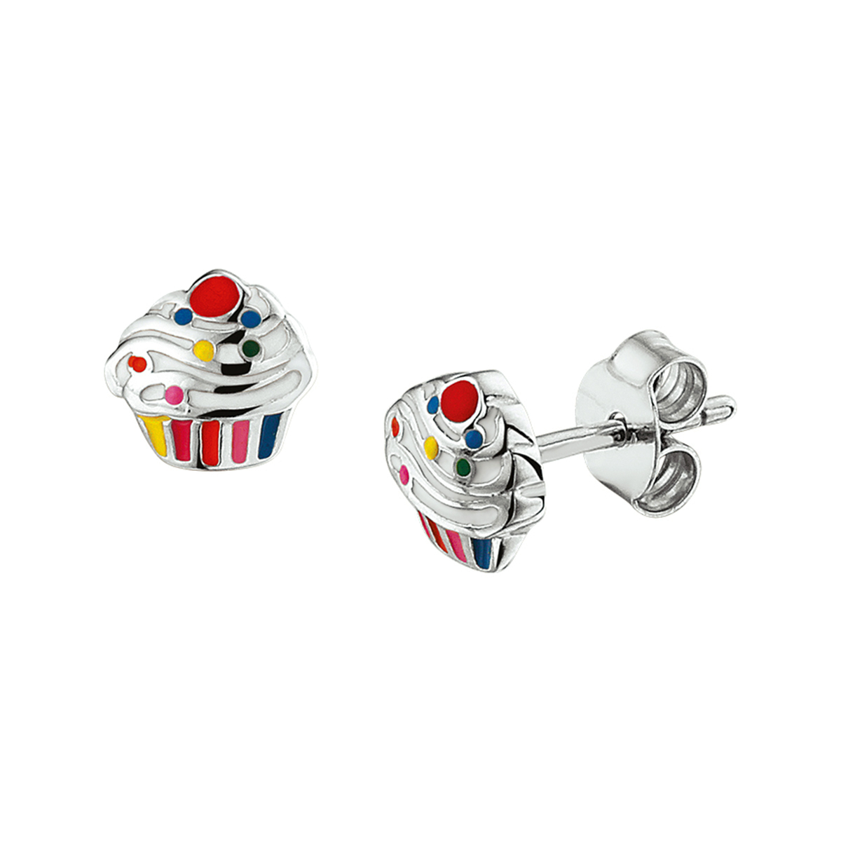 Zilver oorknop