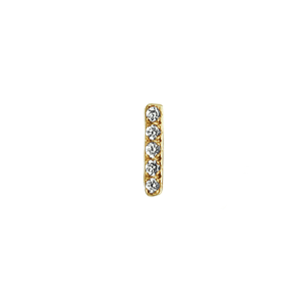 14k Geelgouden oorknop uitgevoerd met schitterende diamant. Deze oorsieraden worden per stuk verkocht ipv per paar.
