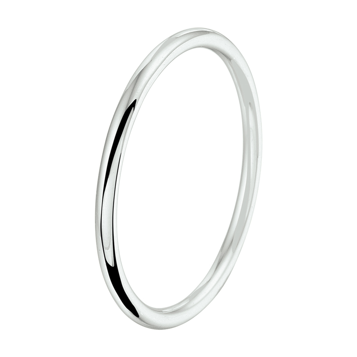 14k Witgouden aanschuifring. De ring heeft een breedte van 1.5mm.