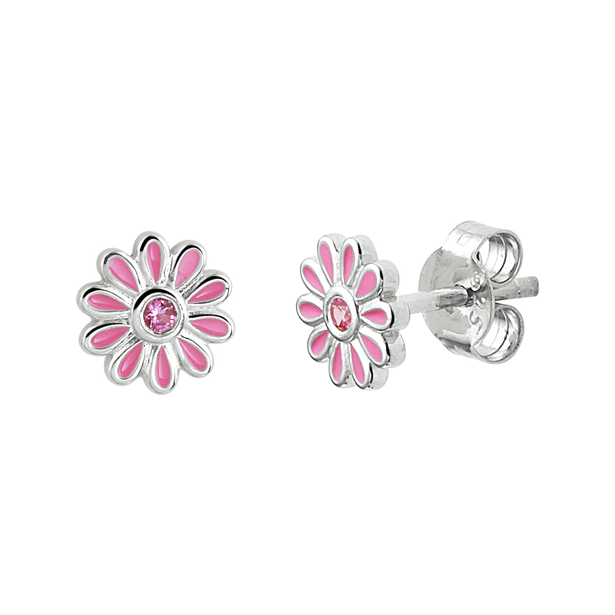 Zilveren oorsteker Zilver gerhodineerd L998