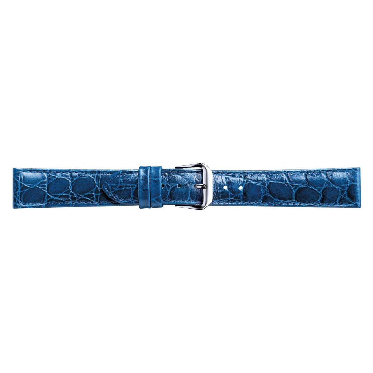 Een mooie horlogeband van het merk Condor gemaakt van leer. De kleur van deze horlogeband is blauw. De breedte is 16mm.
