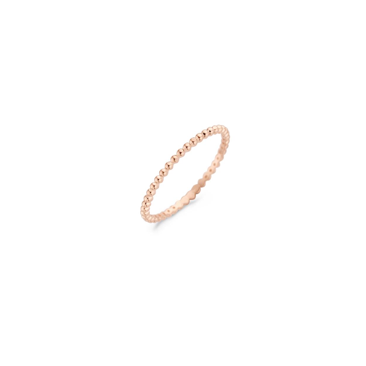 The chance to Blush 
Blush Jewels worden met zorg, liefde en oog voor detail gemaakt van 14 karaat goud. 
Playful elegance. Een trendy aanschuifring van Blush Sieraden. Combineer deze Blush aanschuifring met je meest favoriete Blush ringen tot combinaties die passen bij het moment. 
Deze 1,3 milimeter slanke roségouden Blush ring { 1195RGO } is gemaakt van glanzende 14 karaat gouden bolletjes. Draag deze ring met andere roségouden ringen of combineer de Blush bolletjesring met witgouden en een geelgouden aanschuifring voor een bicolor of tricolor effect. 
Blush Jewels worden geleverd in een Blush cadeauverpakking. 
From the heartties die passen bij het moment.
