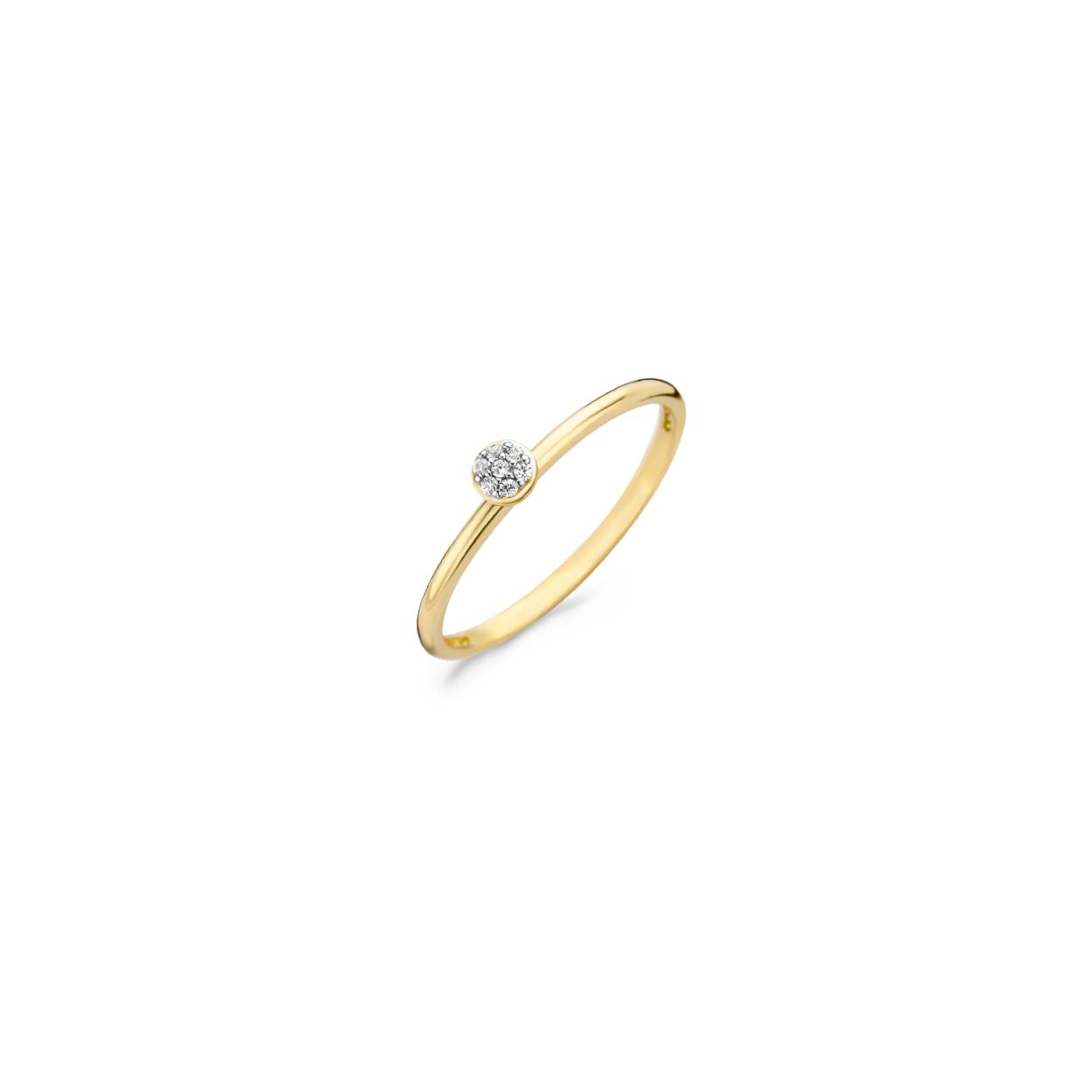The chance to Blush 
Blush Jewels worden met zorg, liefde en oog voor detail gemaakt van 14 karaat goud. 
Classic elegance. Deze 14 karaat gouden Blush ring { 1199YZI } is uitgevoerd in glanzend gepolijst geelgoud en voorzien van een 7 briljant geslepen witte Zirkonia's. Solitair gedragen zorgt de ring voor een elegant-vrouwelijke uitstraling. Voor een vrouwelijk-geraffineerd effect draag je deze 1,3 milimeter brede ring gecombineerd met meerdere Blush ringen, als aanschuifring. 
Blush Jewels worden geleverd in een Blush cadeauverpakking. 
From the heart