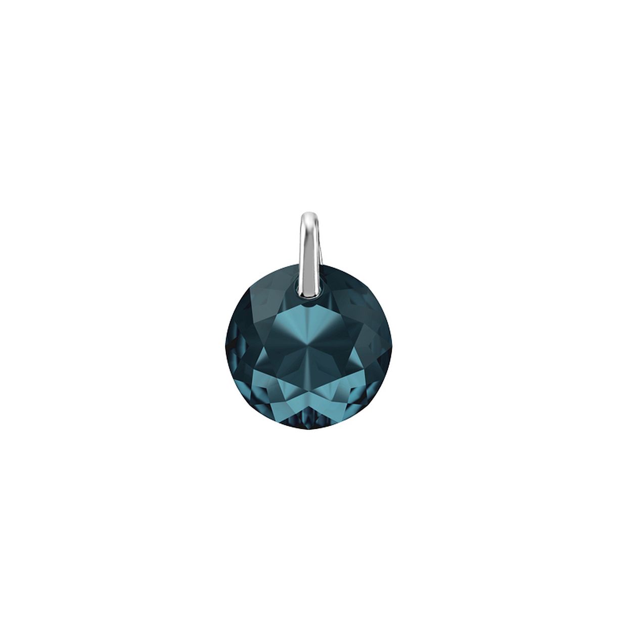 My imenso zilveren Hanger creoli Tonda crystal Montana 12-2185-3 