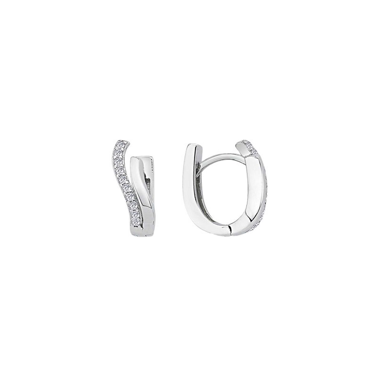 MY iMenso Creoli creol "Riccio CZ 14mm" (925/rhodium verguld)