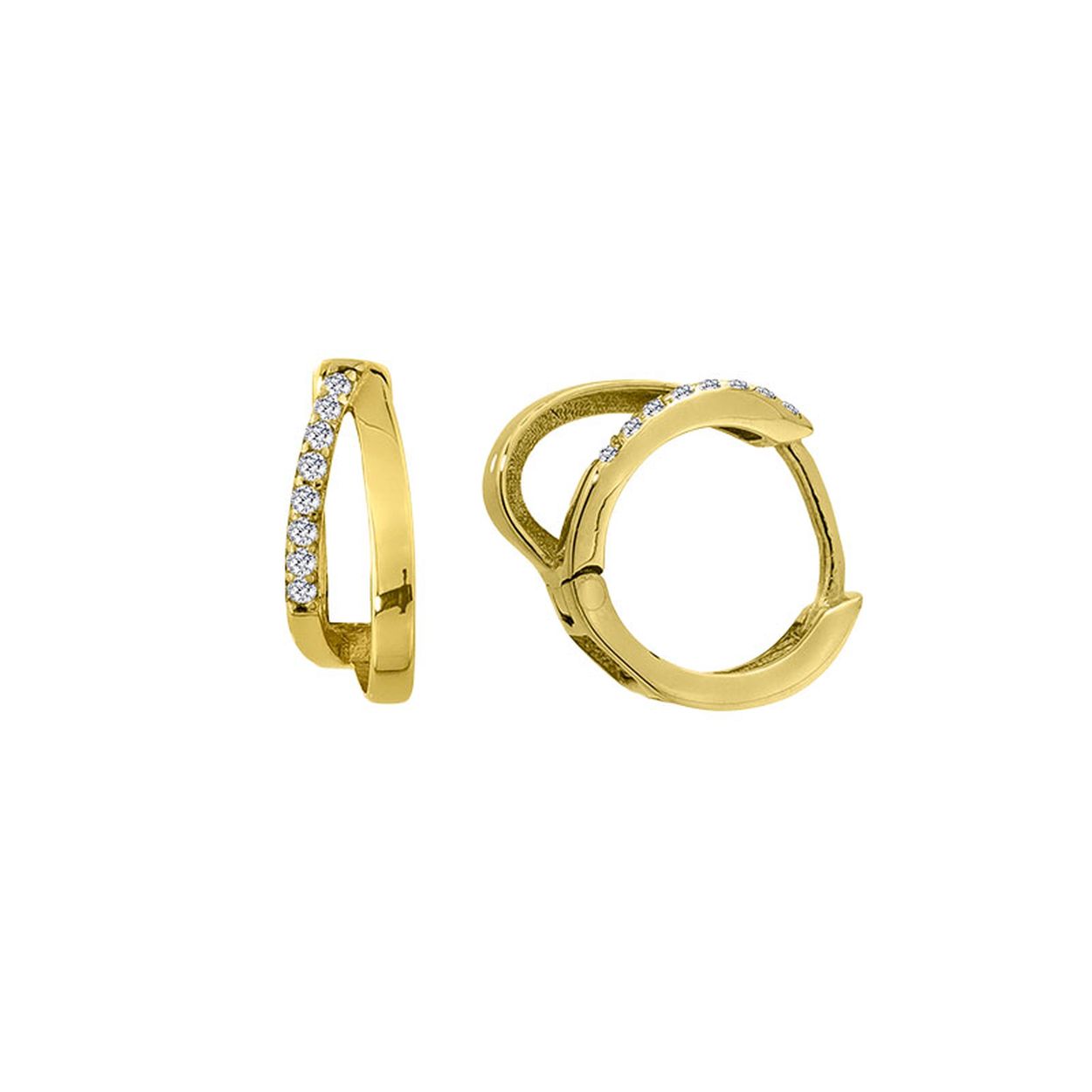 MY iMenso Creoli creol "Frivolo CZ 16,5mm" 925/goud verguld)