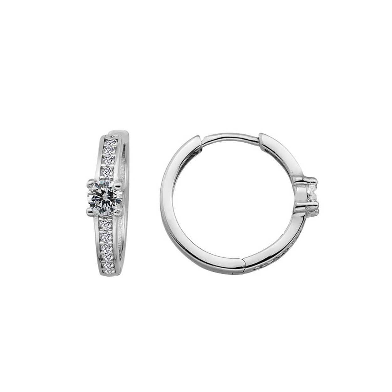 MY iMenso Creoli creol "Presente CZ 20mm" (925/rhodium verguld)