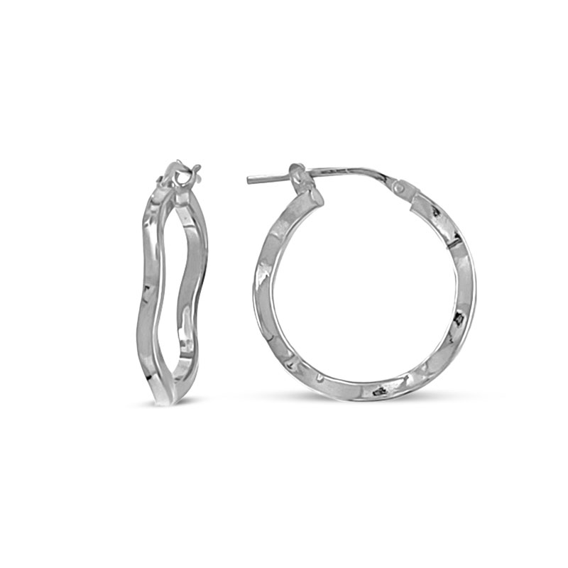 MY iMenso Creoli earring "Corvo Liscio 22mm" (925/Erhod-plated)