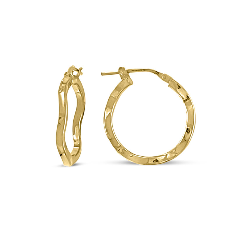 MY iMenso Creoli earring "Corvo Liscio 22mm" (925/E1Mgold-plated)