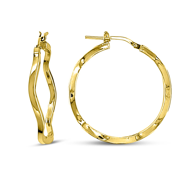 MY iMenso Creoli earring "Corvo Liscio 29mm" (925/E1Mgold-plated)