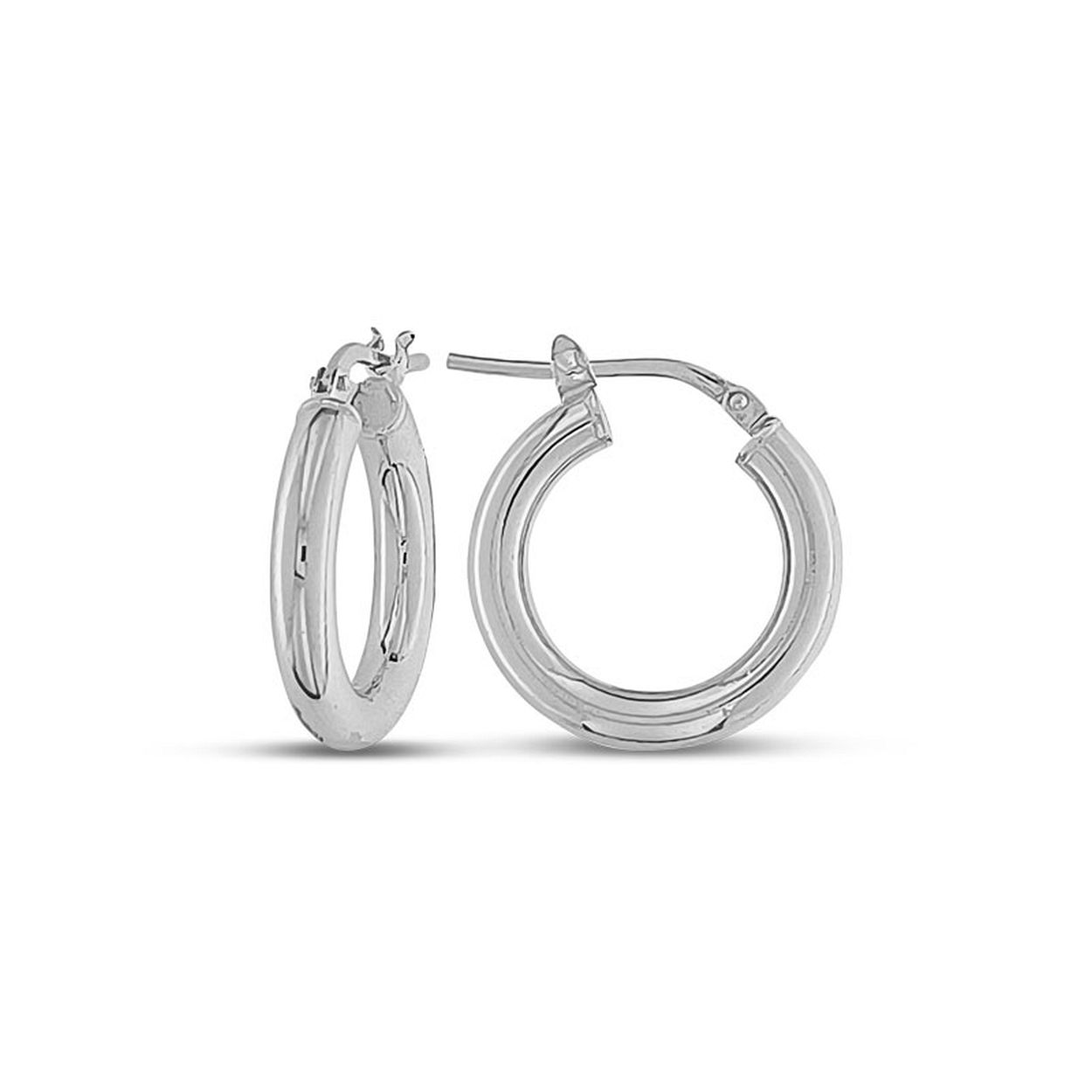 MY iMenso Creoli oorringen "Filo 18,5mm" (925/rhodium verguld)