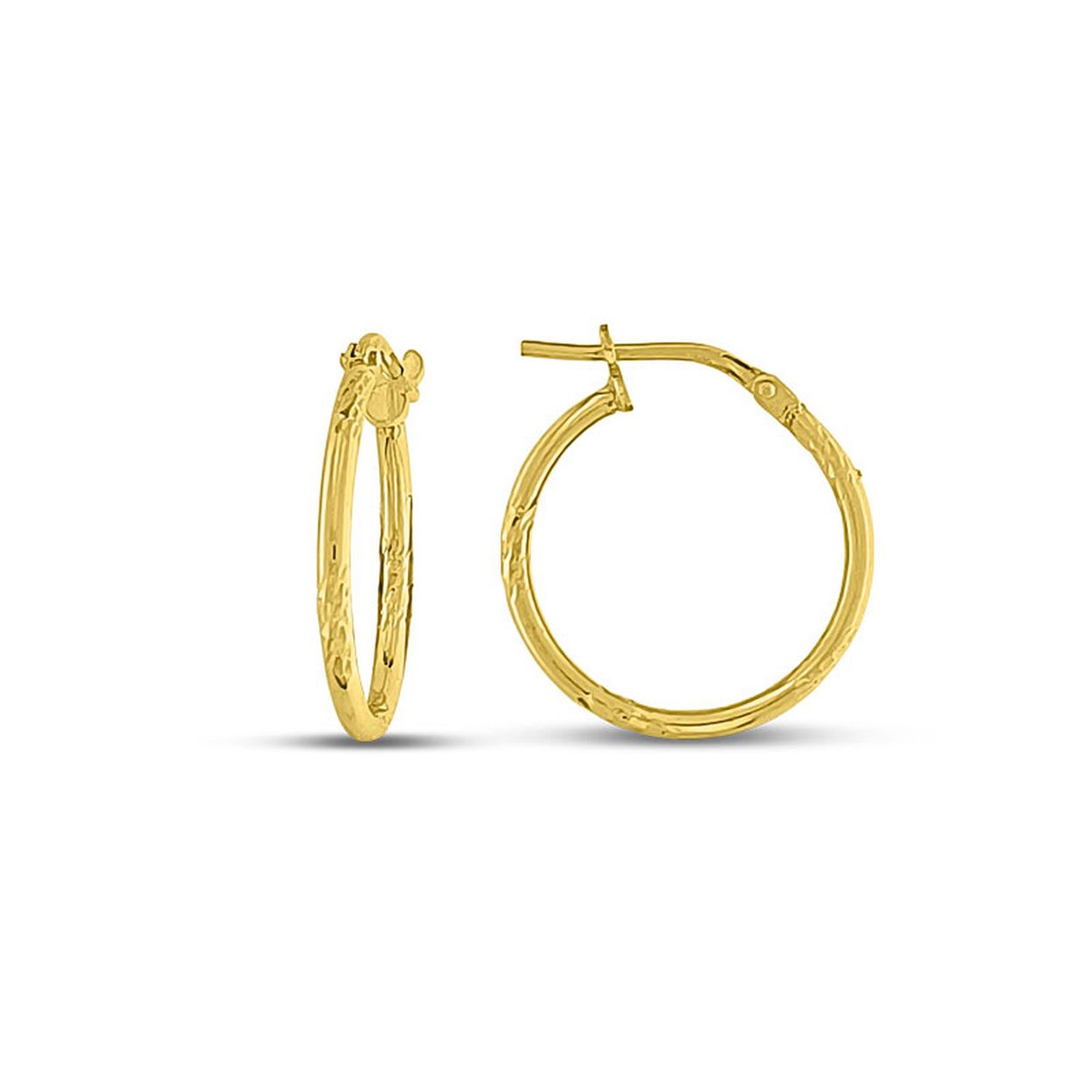 MY iMenso Creoli oorringen "Graffiato 18mm" (925/goud verguld)