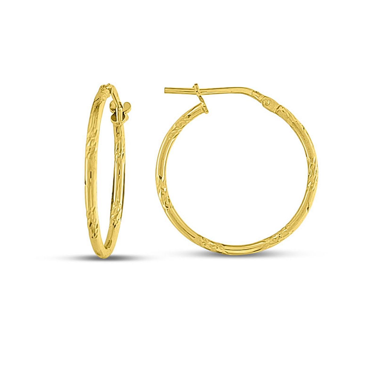 MY iMenso Creoli oorringen "Graffiato 23mm" (925/goud verguld)