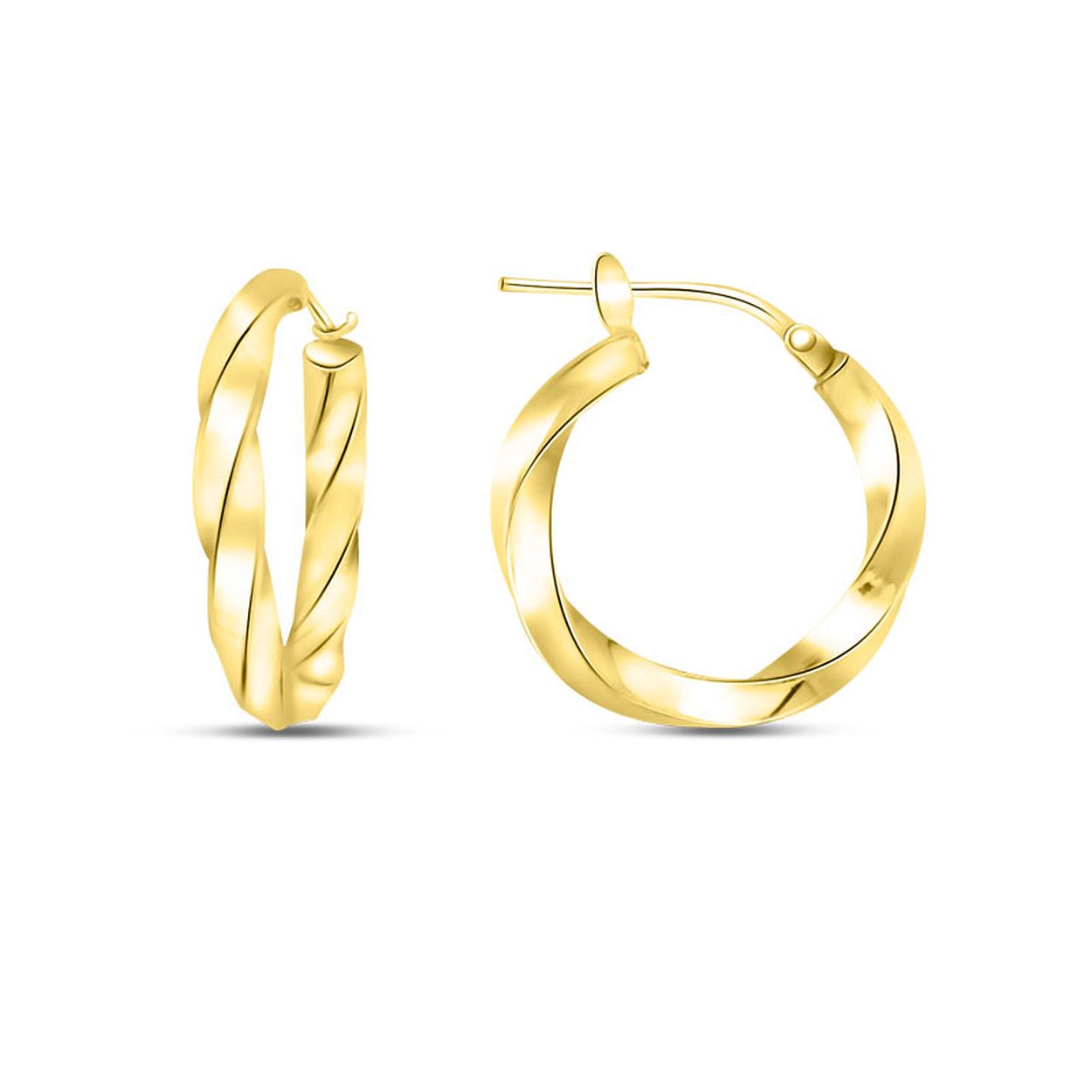 MY iMenso Creoli oorringen "Girella 21mm" (925/goud verguld)