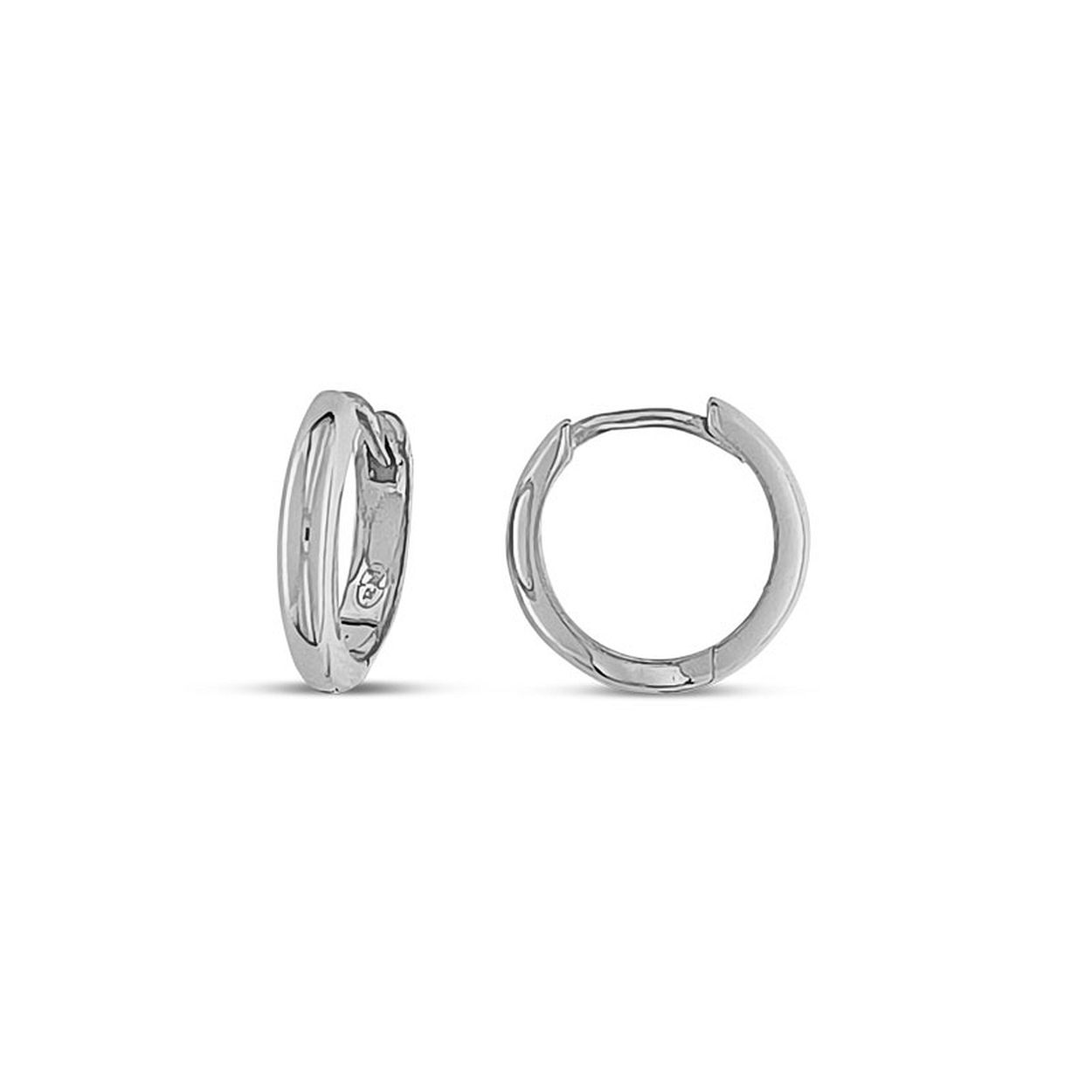 MY iMenso Creoli creol "Mezzo Dritto 14,5mm" (925/rhodium verguld)