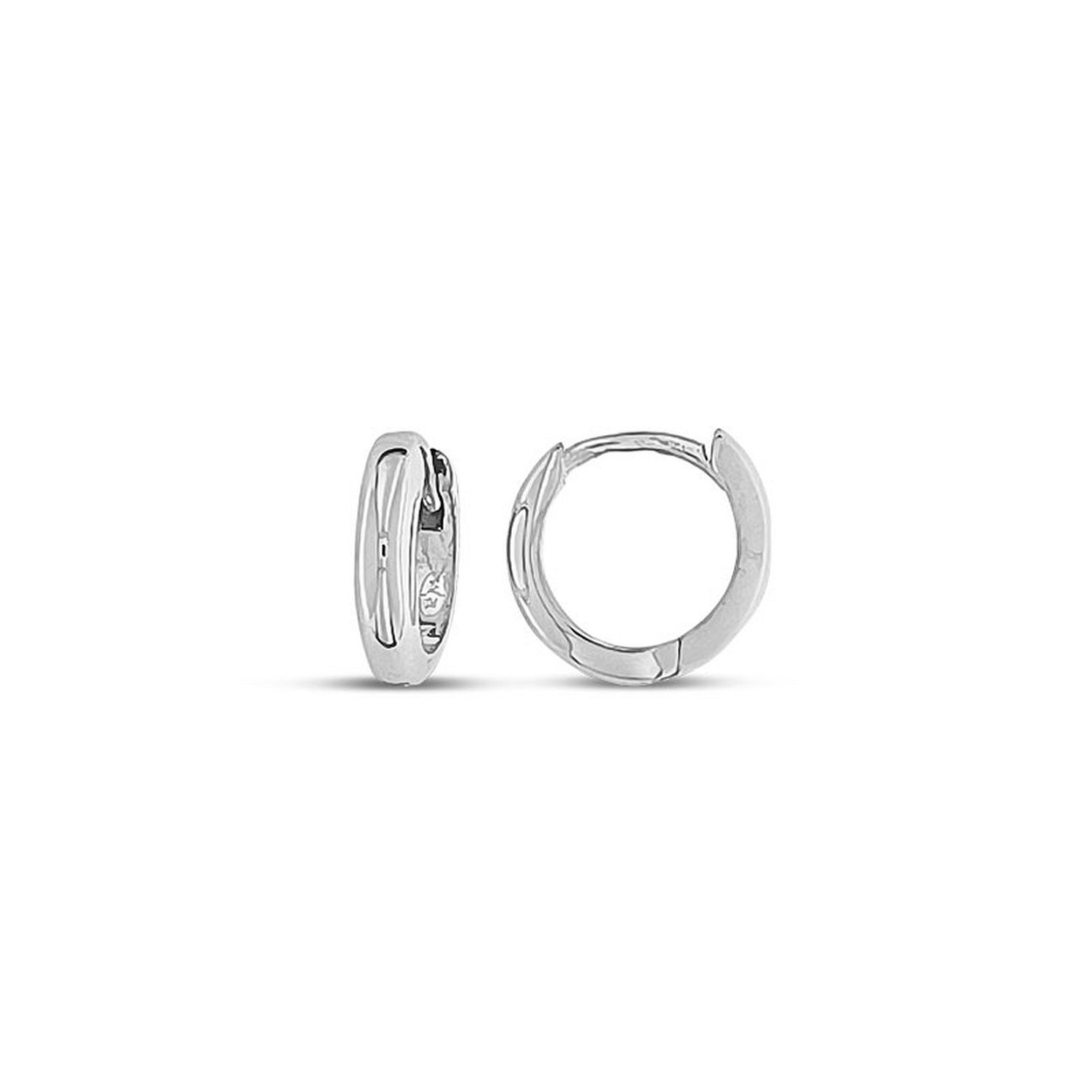 MY iMenso Creoli creol "Mezzo Dritto 12mm" (925/rhodium verguld)