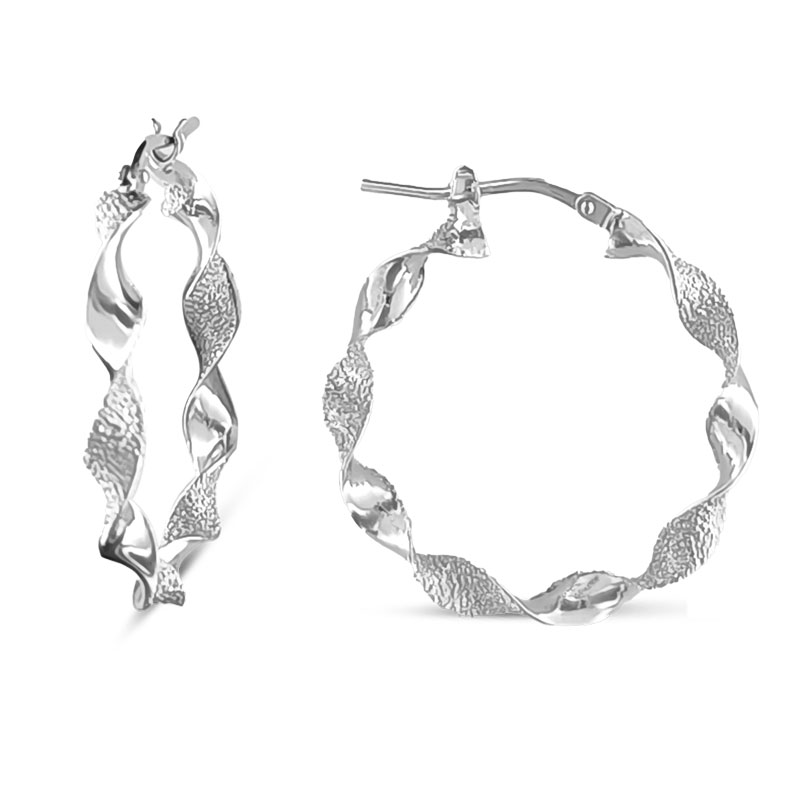 MY iMenso Creoli earring "Trasformato 30mm" (925/rhod-plated)