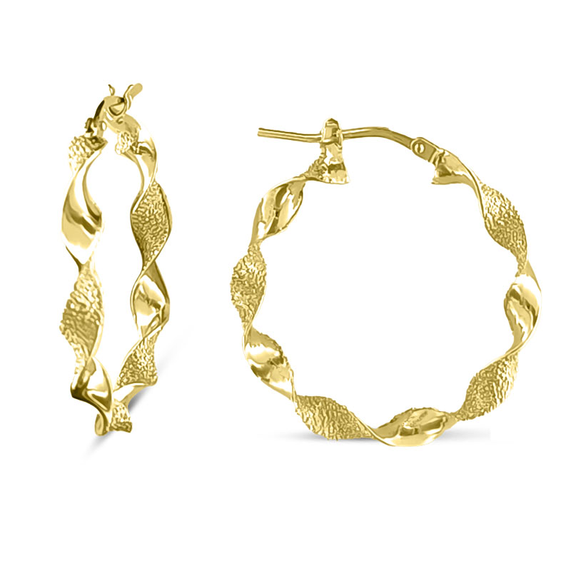 MY iMenso Creoli earring "Trasformato 30mm" (925/1Mgold-plated)