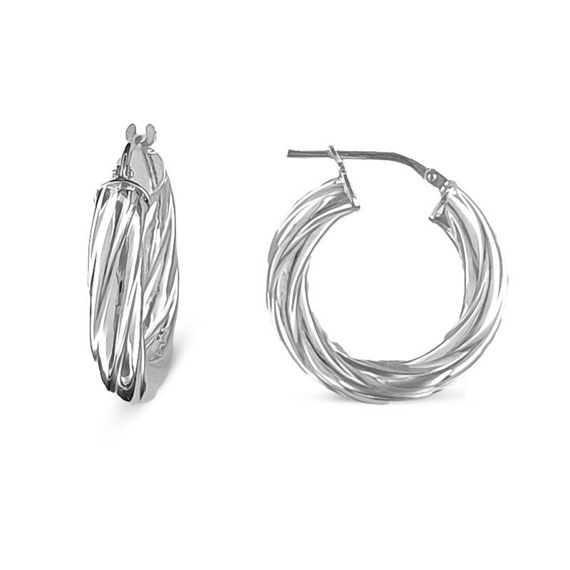 MY iMenso Creoli earring "Torcian 5x23mm" (925/rhod-plated)
