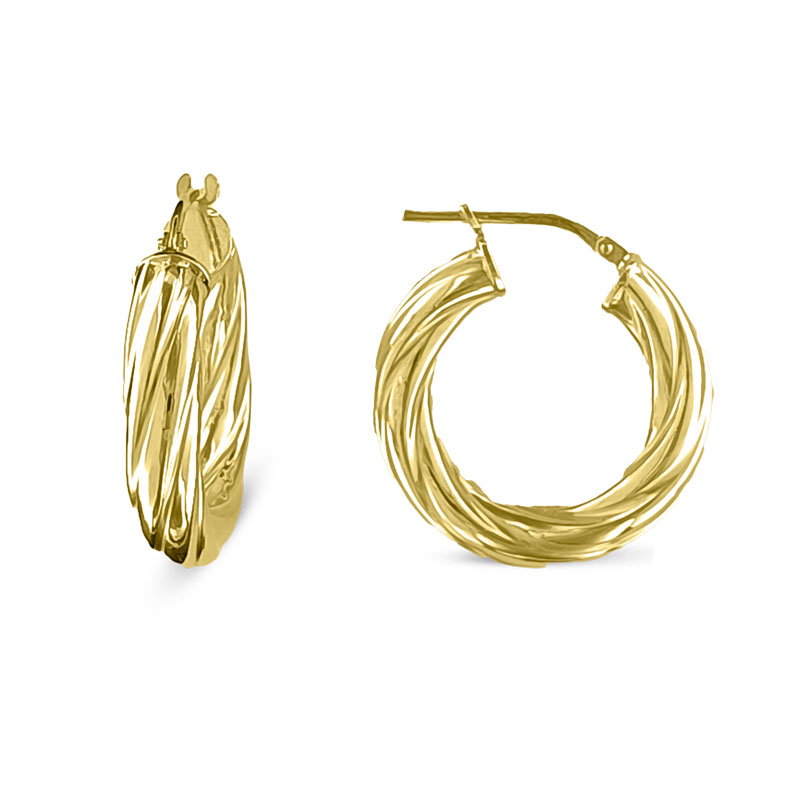 MY iMenso Creoli earring "Torcian 5x23mm" (925/1Mgold-plated)