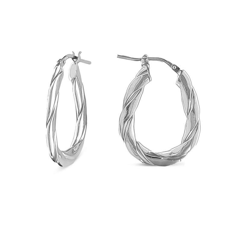 MY iMenso Creoli earring "Diventato 23mm" (925/rhod-plated)